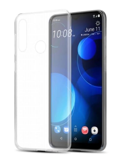 Cadorabo Transparent TPU Handyhülle für HTC Desire 19+ Handyhülle24