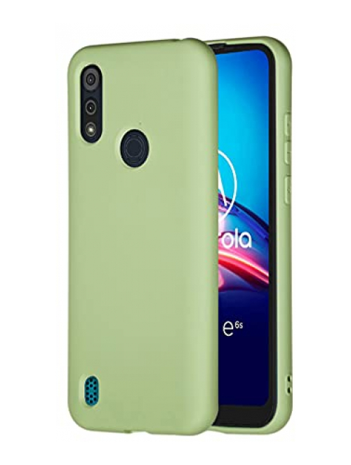 BRAND SET Grün Silikon Handyhülle für Motorola Moto E6s (2020) Handyhülle24