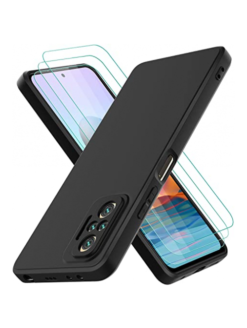 Oureidoo Schwarz TPU Handyhülle für Xiaomi Redmi Note 10 Pro Handyhülle24