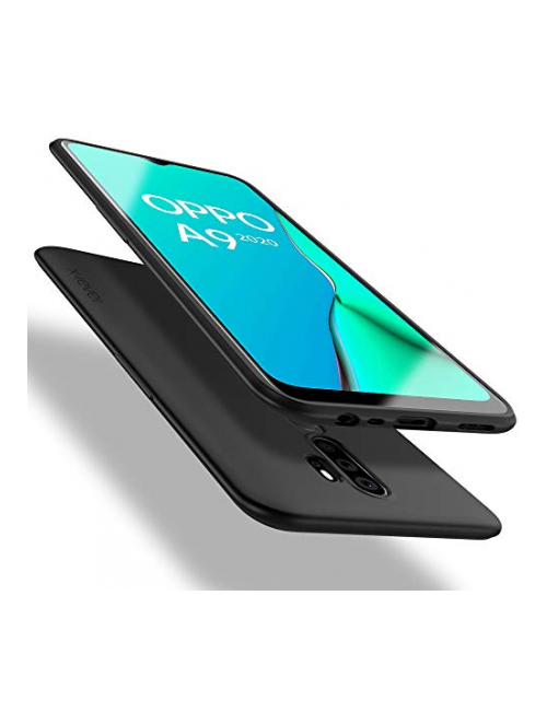 X-level Schwarz TPU Handyhülle für Oppo A9 (2020) Handyhülle24