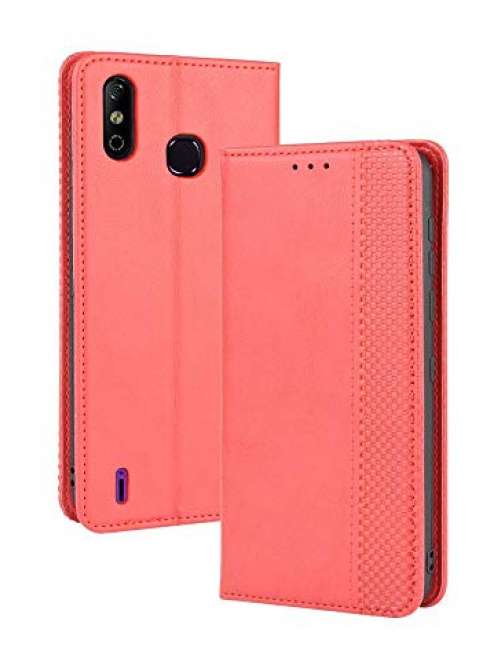 Manyip Rot Leder Handyhülle für Infinix Smart 4c Handyhülle24