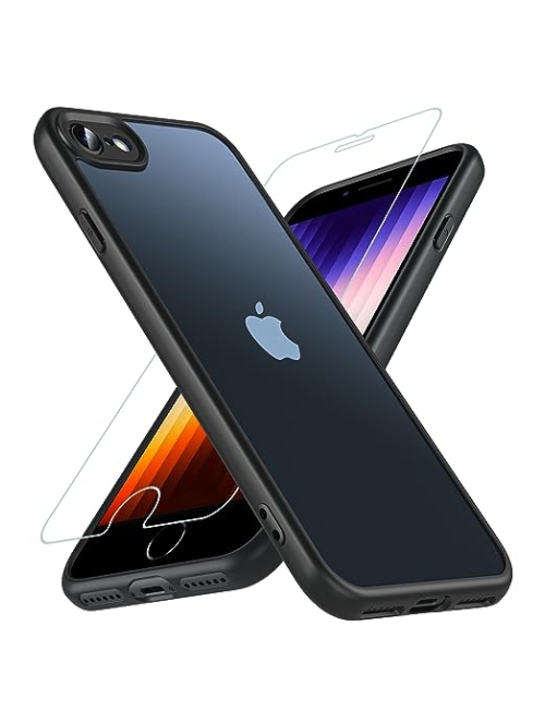 OWKEY iPhone SE Schwarz TPU Handyhülle für Apple iPhone SE (2020) Handyhülle24