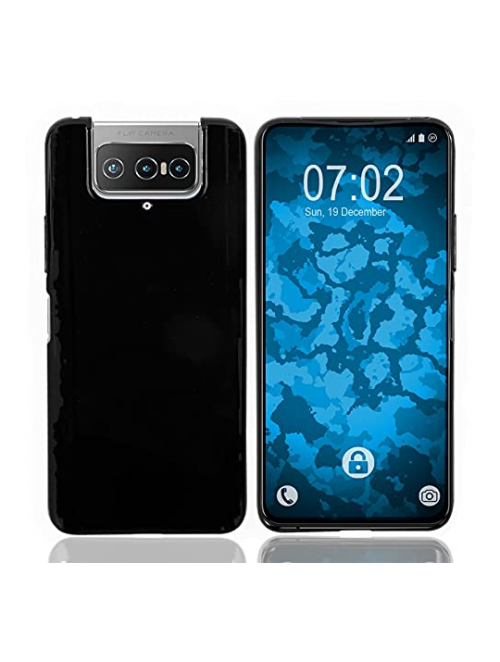 PhoneNatic Schwarz Silikon Handyhülle für Asus Zenfone 7 Pro Handyhülle24