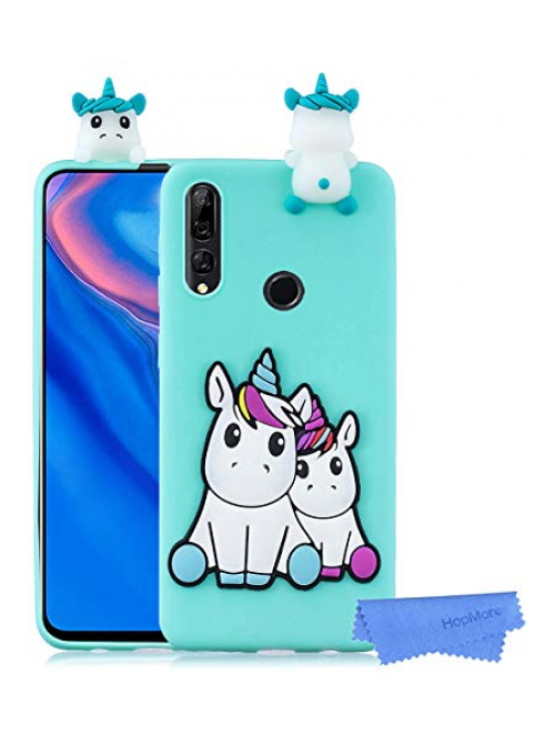 HopMore grünes einhorn Silikon Handyhülle für Huawei Y9 Prime (2019) Handyhülle24