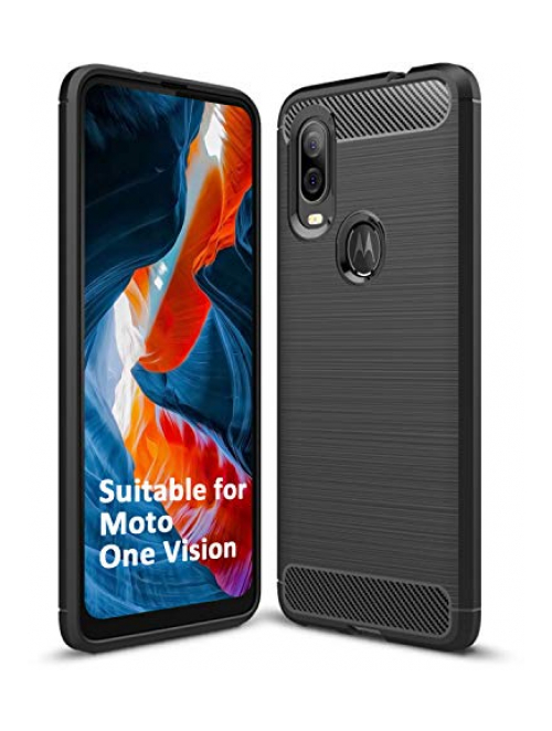 SCL one vision-schwarz TPU Handyhülle für Motorola One Vision Plus Handyhülle24