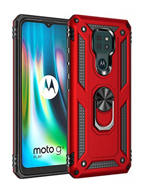 BestST Rot Handyhülle für Motorola Moto G9 Play Handyhülle24