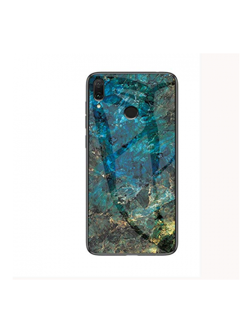 SHIEID Blau Glas Handyhülle für Meizu Note 9 Handyhülle24