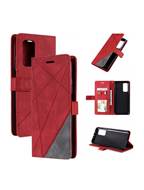 QiongniAN Rot Leder Handyhülle für Xiaomi Redmi K30S Handyhülle24
