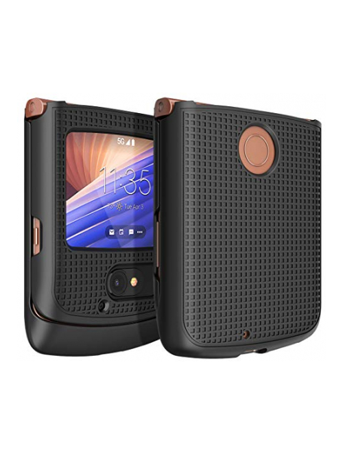 Nakedcellphone Schwarz Kunststoff Handyhülle für Motorola Razr 5G Handyhülle24