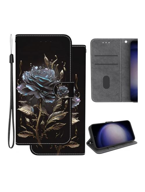 Ammeer Schwarz Rose Handyhülle für Tecno Camon 16 Premier Handyhülle24