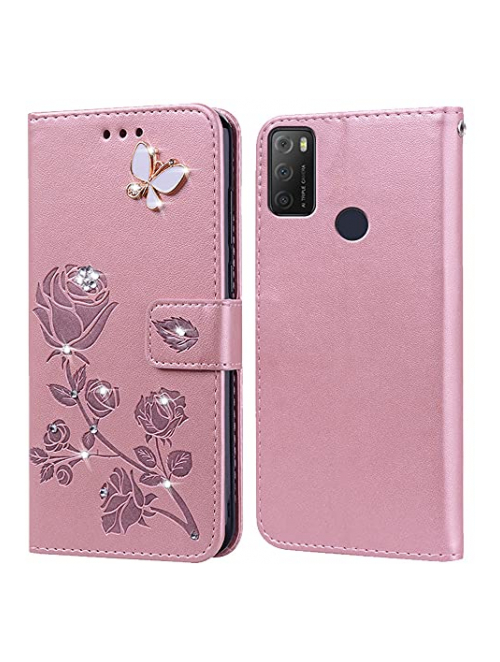 PKQTOP Pink TPU Handyhülle für alcatel 1S (2021) Handyhülle24