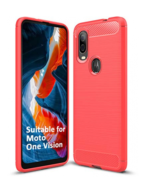SCL one vision-rot TPU Handyhülle für Motorola One Vision Plus Handyhülle24