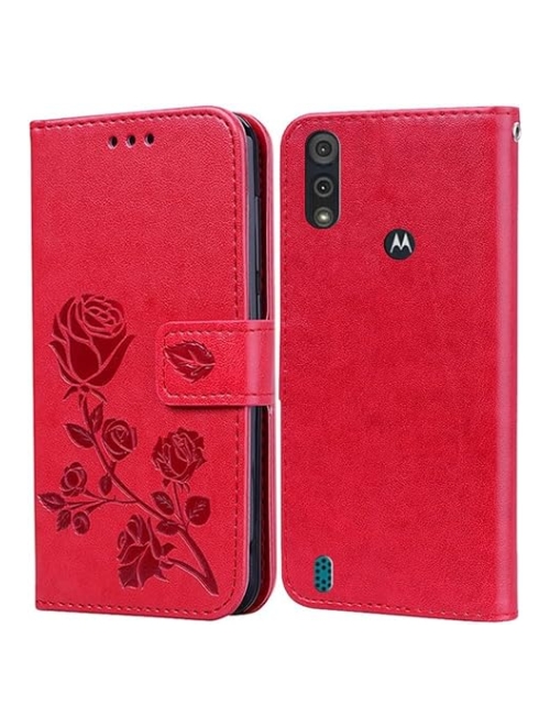 BIIULHCI Rot Leder Handyhülle für Motorola Moto E6s (2020) Handyhülle24