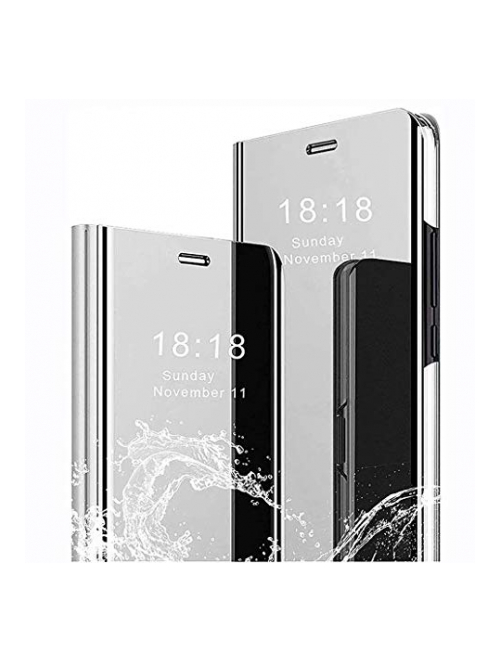 Liner Grau Kunstleder Handyhülle für Xiaomi Redmi Note 9T Handyhülle24
