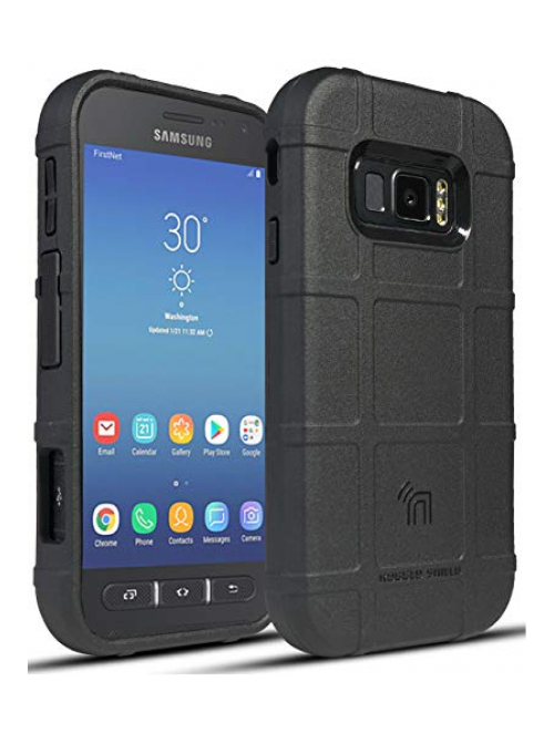 Nakedcellphone Schwarz TPU Handyhülle für Samsung Galaxy Xcover FieldPro Handyhülle24