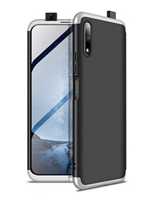 ZSCHAO schwarz+silber Glas Handyhülle für Huawei Y9s Handyhülle24