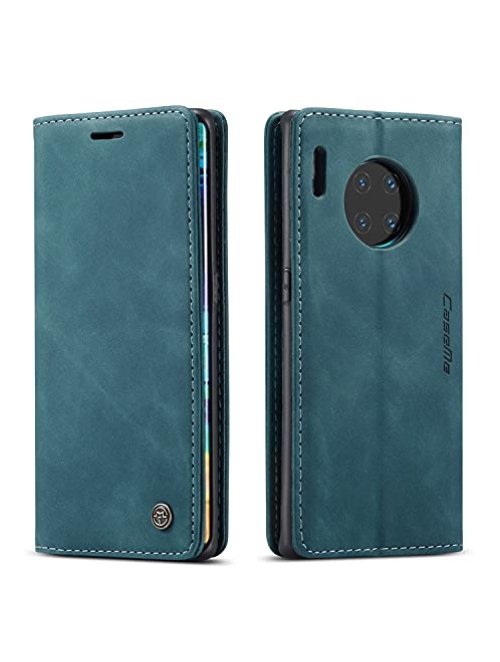 Ququcheng123 Blau Leder Handyhülle für Huawei Mate 30 5G Handyhülle24