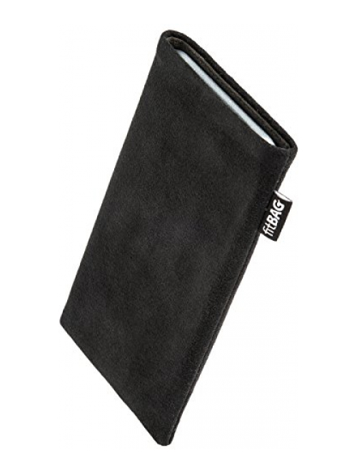 fitBAG classic schwarz Leder Handyhülle für Lenovo Tab V7 Handyhülle24