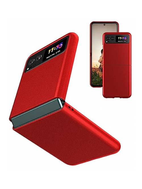 Eastcoo Rot Kunststoff Handyhülle für Motorola Razr 5G Handyhülle24