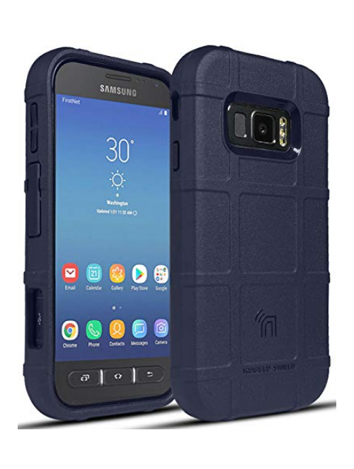 Nakedcellphone Blau TPU Handyhülle für Samsung Galaxy Xcover FieldPro Handyhülle24