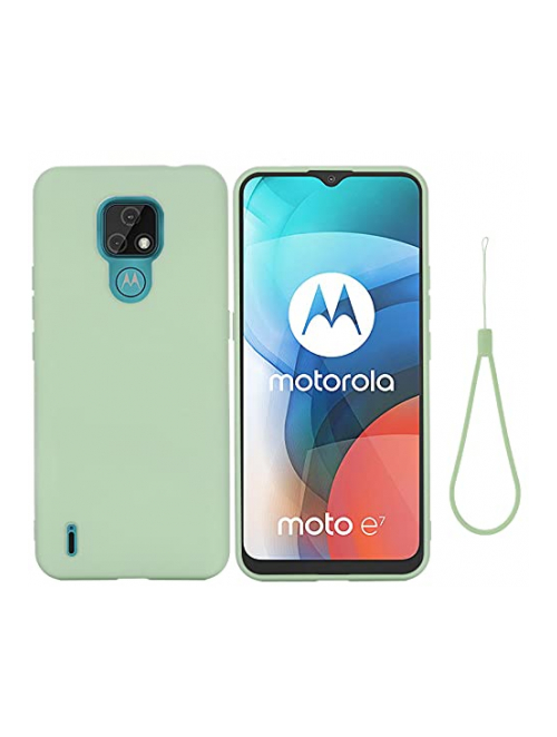 BeyondTop Grün Silikon Handyhülle für Motorola Moto E (2020) Handyhülle24