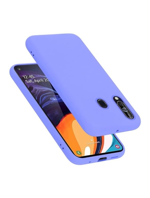 Cadorabo liquid hell lila TPU Handyhülle für Samsung Galaxy A60 Handyhülle24