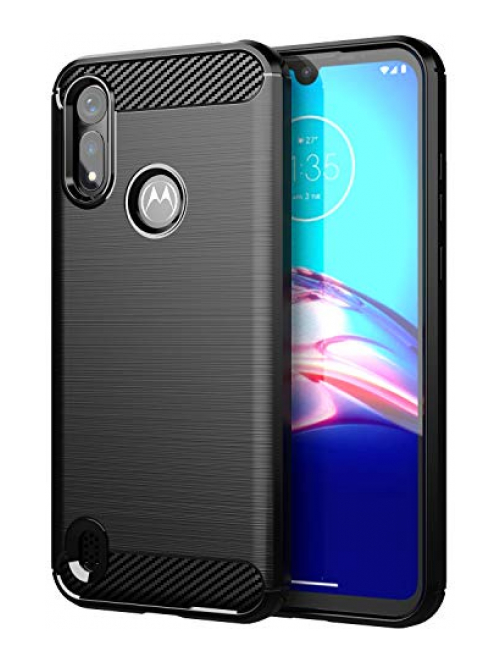 FanTing Schwarz TPU Handyhülle für Motorola Moto E6s (2020) Handyhülle24