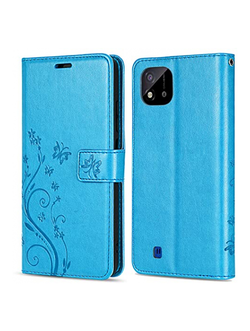 betterfon Blau Kunstleder Handyhülle für Realme C11 Handyhülle24