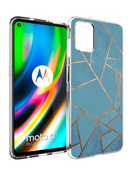 iMoshion Blau TPU Handyhülle für Motorola Moto G9 Plus Handyhülle24