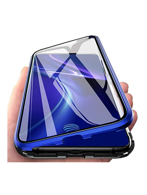 DoubTech kristall blau Glas Handyhülle für vivo X27 Pro Handyhülle24