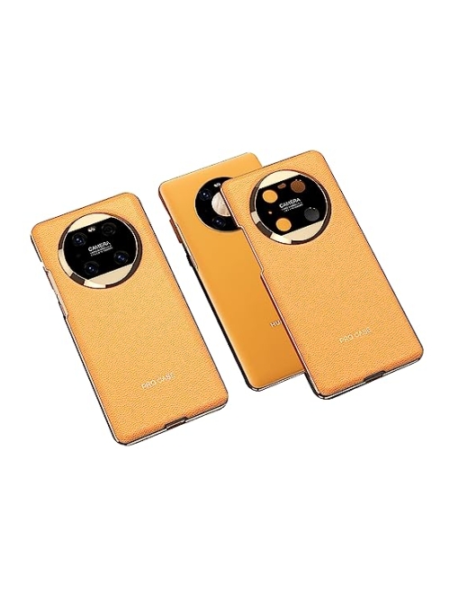 COQUE Gelb pc+ leder Handyhülle für Huawei Mate 40 Handyhülle24