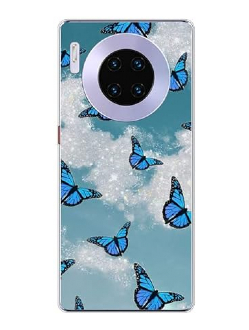 KARTXITAI Blau Silikon Handyhülle für Huawei Mate 30E Pro 5G Handyhülle24