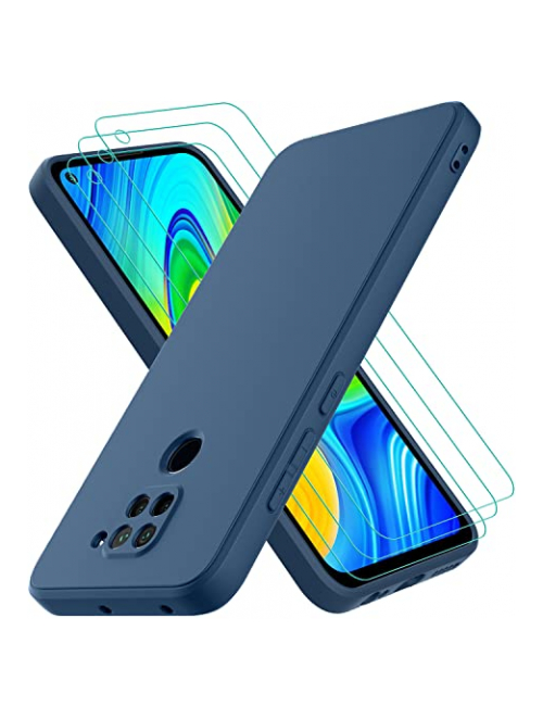 Oureidoo Blau TPU Handyhülle für Xiaomi Redmi Note 9 Handyhülle24