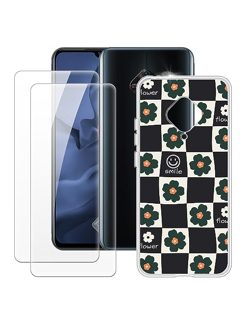 MILEGAO Blumenplaid TPU Handyhülle für vivo Y51 (2020, September) Handyhülle24