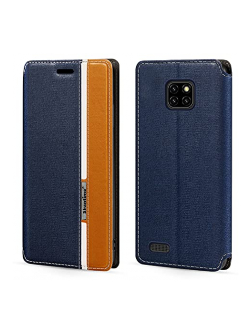 Shantime Blau Kunstleder Handyhülle für Ulefone Note 7 Handyhülle24