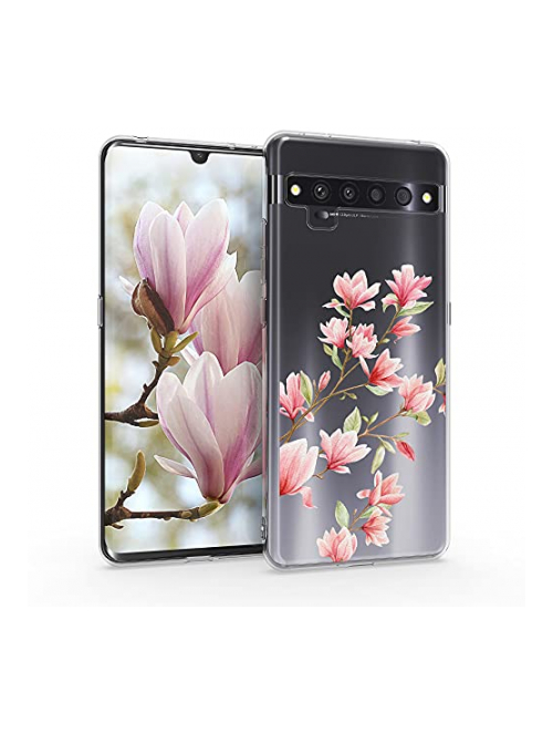 kwmobile rosa weiß transparent TPU Handyhülle für TCL 10 Pro Handyhülle24