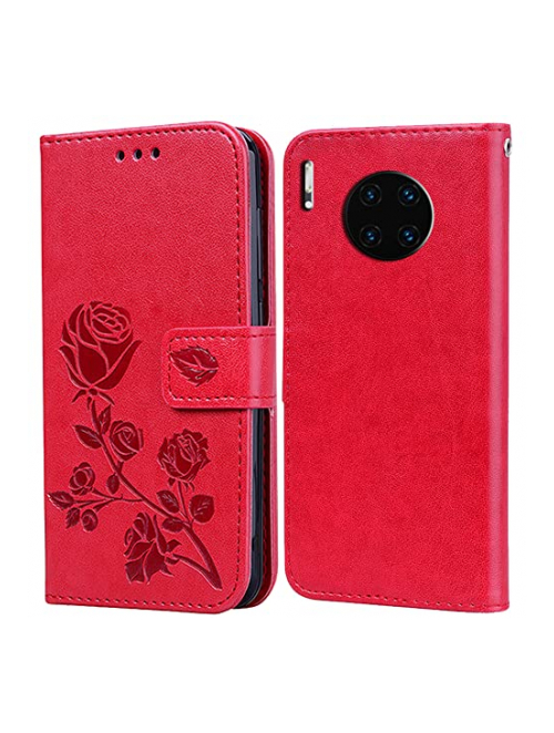 BIIULHCI Rot Leder Handyhülle für Huawei Mate 30 Pro 5G Handyhülle24