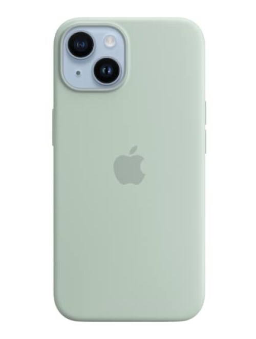 Apple agavengrün Silikon Handyhülle für Apple iPhone 14 Handyhülle24