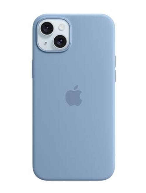 Apple winterblau Silikon Handyhülle für Apple iPhone 15 Plus Handyhülle24