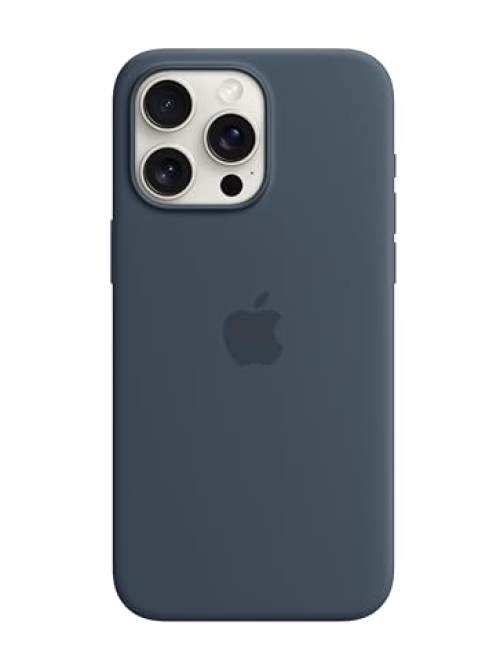 Apple strumblau Silikon Handyhülle für Apple iPhone 15 Pro Max Handyhülle24