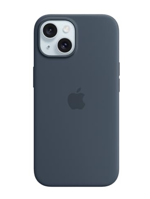 Apple strumblau Silikon Handyhülle für Apple iPhone 15 Handyhülle24