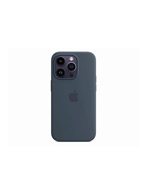 Apple sturmblau Silikon Handyhülle für Apple iPhone 14 Pro Handyhülle24