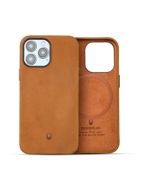 donbolso vintage brown Leder Handyhülle für Apple iPhone 13 Pro Max Handyhülle24