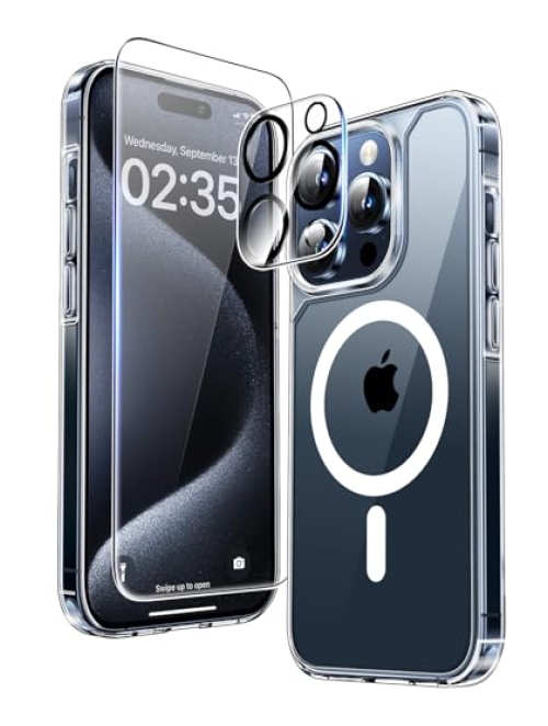 TAURI A-Transparent Handyhülle für Apple iPhone 15 Pro Handyhülle24