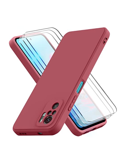 Oureidoo Rot TPU Handyhülle für Xiaomi Redmi Note 10S Handyhülle24