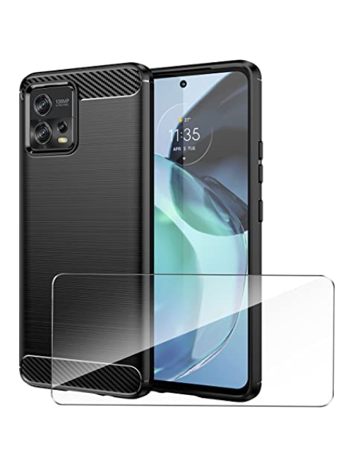 LYZXMY Schwarz Glas Handyhülle für Motorola Moto G 4G Handyhülle24