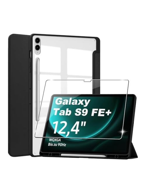 lemxiee Schwarz TPU Handyhülle für Samsung Galaxy Tab S9 FE Handyhülle24