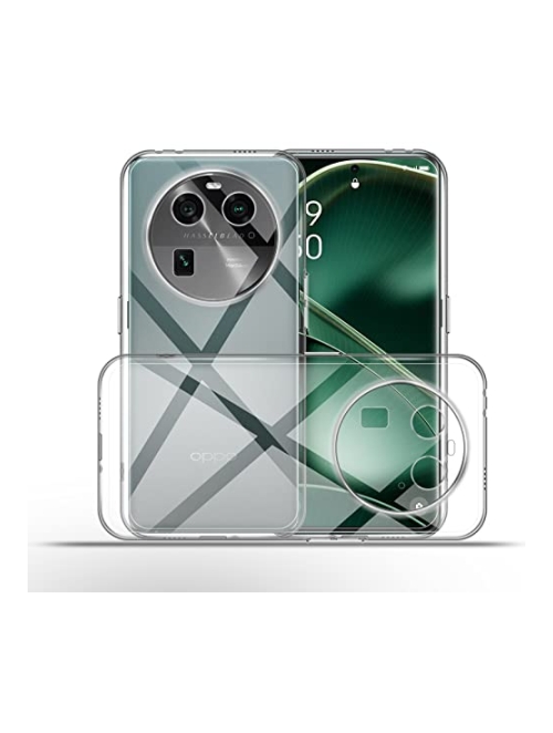 QULLOO Transparent Silikon Handyhülle für Oppo Find X6 Handyhülle24