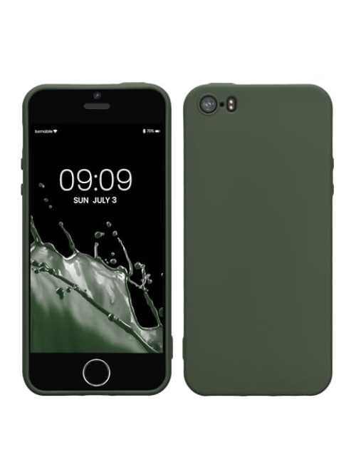 kwmobile dunkelgrün matt TPU Handyhülle für Apple iPhone 5s Handyhülle24