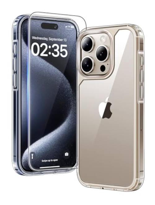 TAURI A-Transparent TPU Handyhülle für Apple iPhone 15 Pro Max Handyhülle24